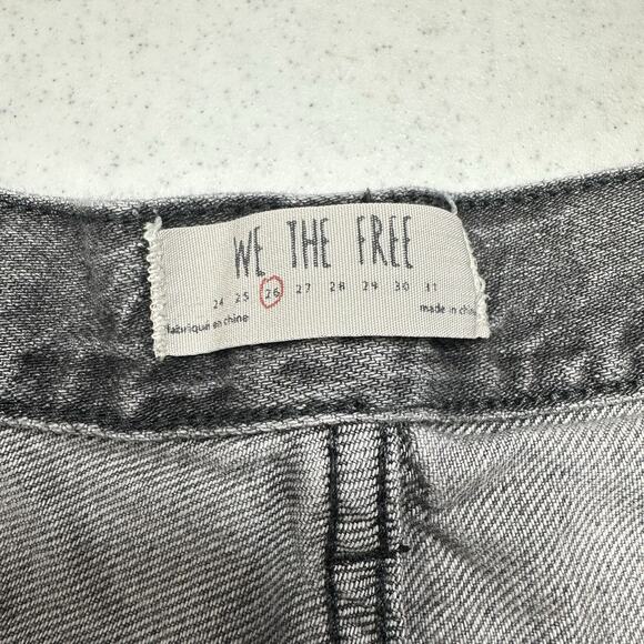 We The Free People Shorts Womens 26 Faded Gray Denim Button Fly Anthropologie - Picture 9 of 10